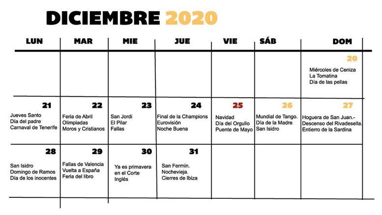 El runrún: El calendario imposible