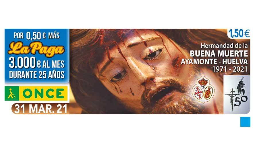 La ONCE lleva al Cristo de la Buena Muerte de Ayamonte a su cupón
