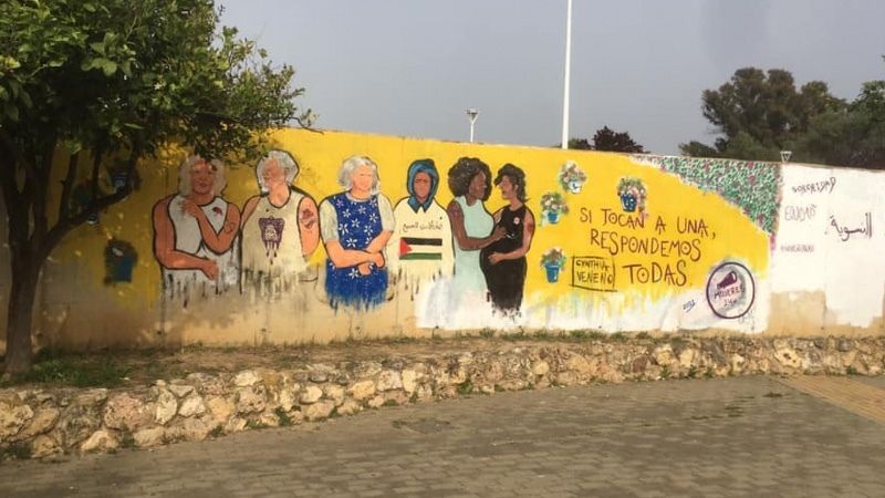 El claro mensaje del mural feminista del Parque Moret tras su restauración