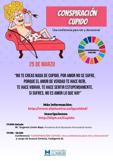 Diputación abrirá el lunes el plazo de inscripción para participar online en la conferencia “Conspiración Cupido”