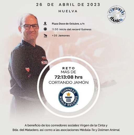 El runrún: Tres días cortando jamón, se acerca el momento de batir el récord Guinness