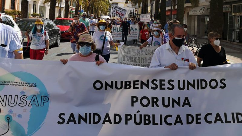 Onusap convoca a toda la sociedad onubense a una nueva manifestación bajo el lema 'La sanidad pública te necesita'