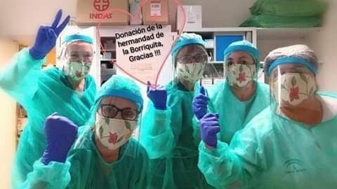 La Borriquita amplía la distribución de mascarillas y pantallas faciales a los hospitales