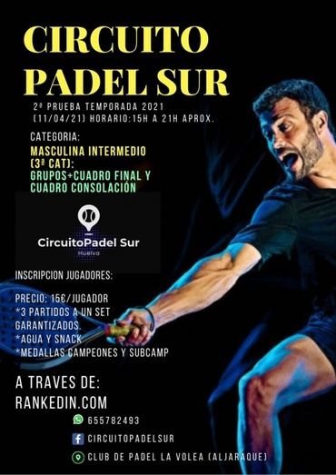 Aljaraque acoge la segunda prueba del Circuito Padel Sur