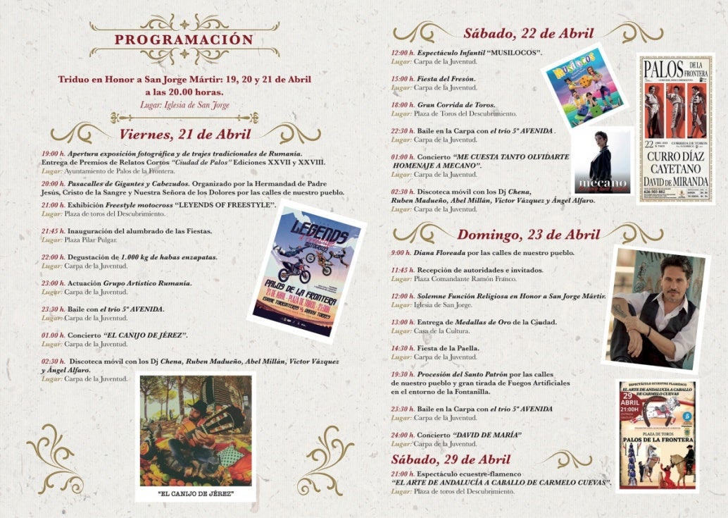 Fiestas locales, gastronómicas y conciertos entre los planes en Huelva para este fin de semana