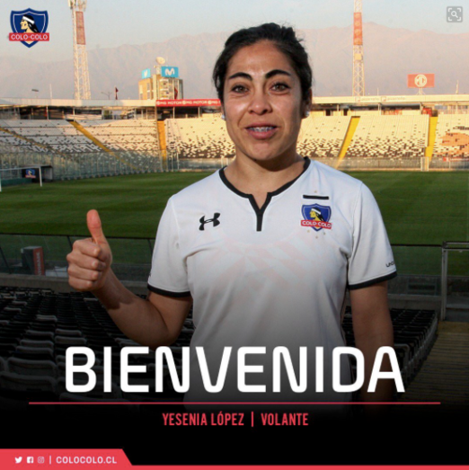 Yesenia López firma por Colo Colo tras salir del Sporting