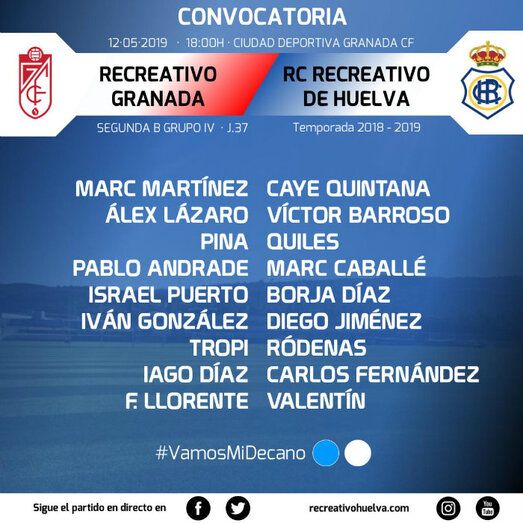 Salmerón repite convocatoria para Granada
