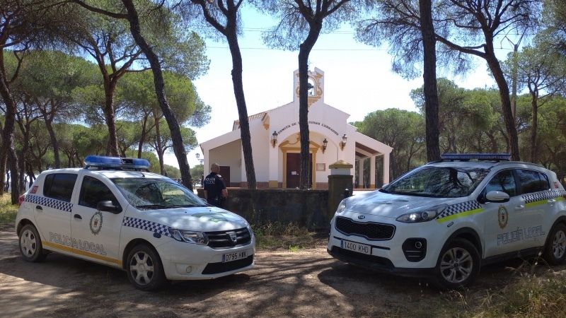 La Policía Local de Cartaya intensifica los controles en la Pradera coincidiendo con el fin de semana de la romería
