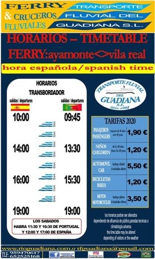 Se reanuda el servicio de ferry que une Ayamonte con Vila Real de Santo Antonio