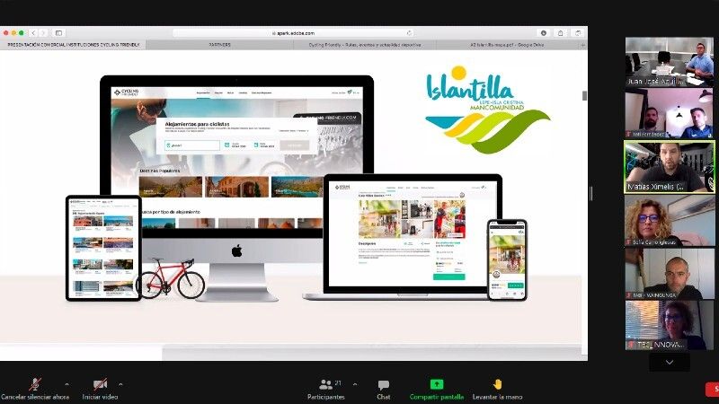 Varios empresarios abordan la puesta en marcha del proyecto 'Islantilla, Destino Cycling Friendly'