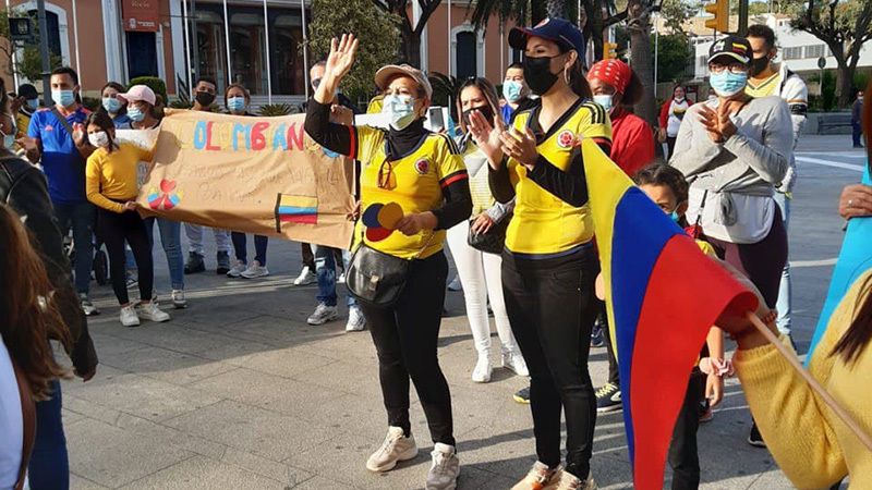 La comunidad colombiana en Huelva pide el fin de la represión en el país
