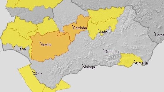 Aviso amarillo este lunes en el Condado, el Andévalo y la Sierra de Aracena