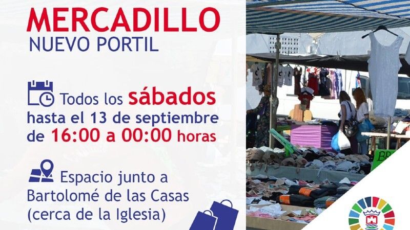 Arranca con medio centenar de puestos el mercadillo de verano en Nuevo Portil