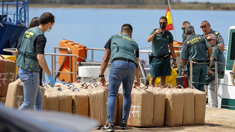 Intervenidas 15 toneladas de hachís en la mayor operación contra el narcotráfico en Huelva