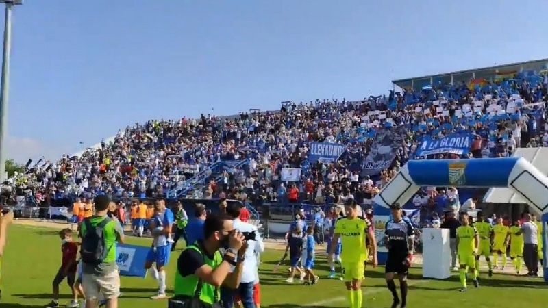 Un gol en el 90 del exalbiazul Misfutt lleva al Ceuta con el San Roque y manda al Xerez CD con el Recre y el Cartaya