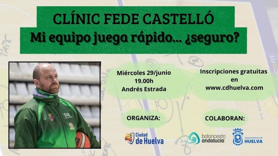 Clinic de baloncesto en el Andrés Estrada impartido por Fede Castelló
