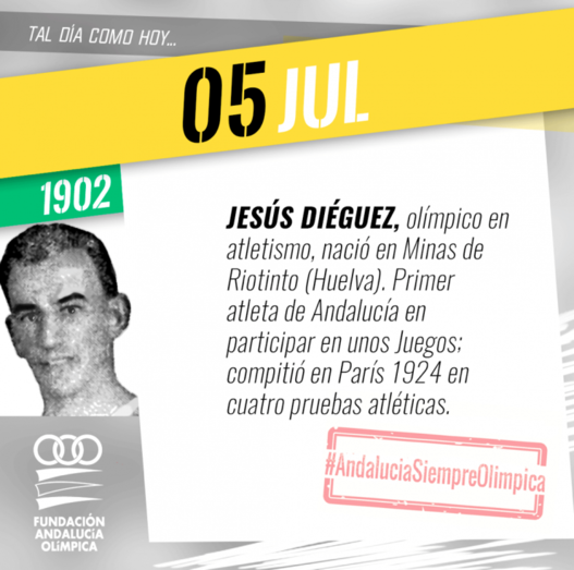 El primer atleta andaluz en participar en unos Juegos Olímpicos fue onubense