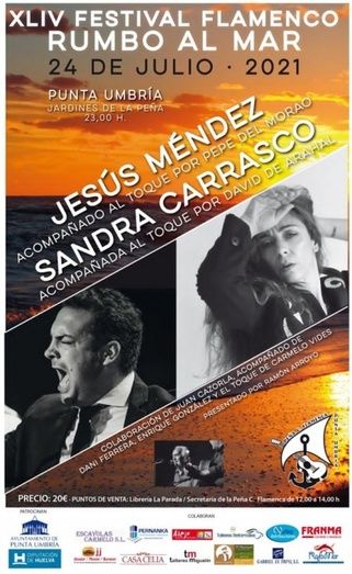 Jesús Méndez y Sandra Carrasco este sábado en el Festival Flamenco 'Rumbo al Mar'