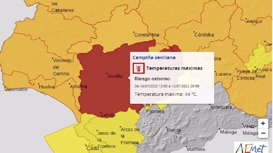 Continúa este miércoles el aviso naranja en toda la provincia de Huelva