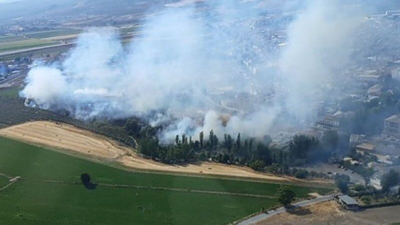 Extinguidos los incendios de Lucena del Puerto, que quedan reducidos a conatos
