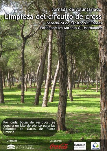 Jornada de limpieza voluntaria para limpiar el circuito de Cross de Punta Umbría