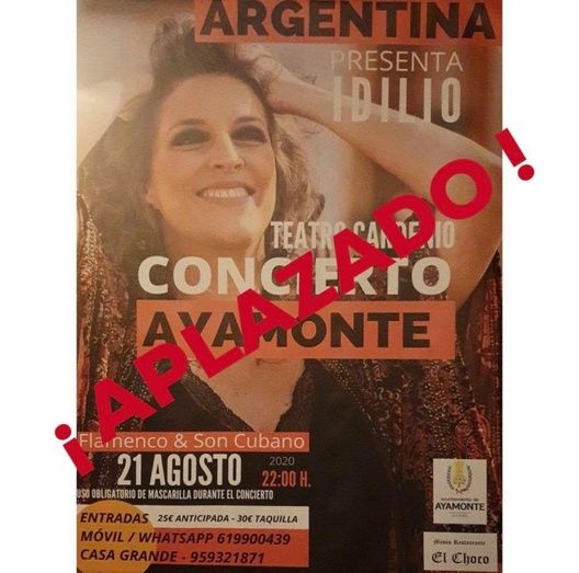 Aplazado por motivos de seguridad el concierto de Argentina en Ayamonte