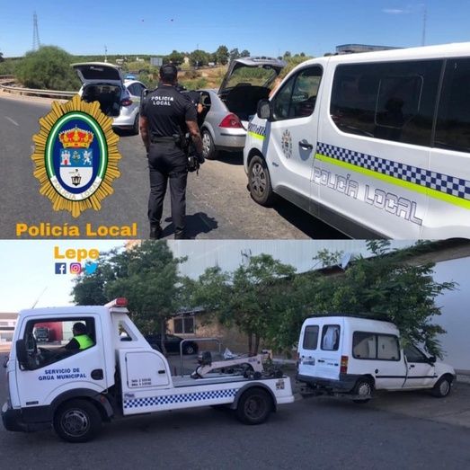 Retiran tres vehículos abandonados utilizados por toxicómanos como fumadero y punto de pernocta