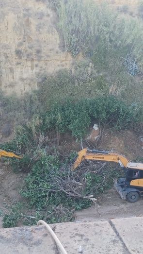Miembros de Huelva te Mira paran las excavadoras en el cabezo Mundaka