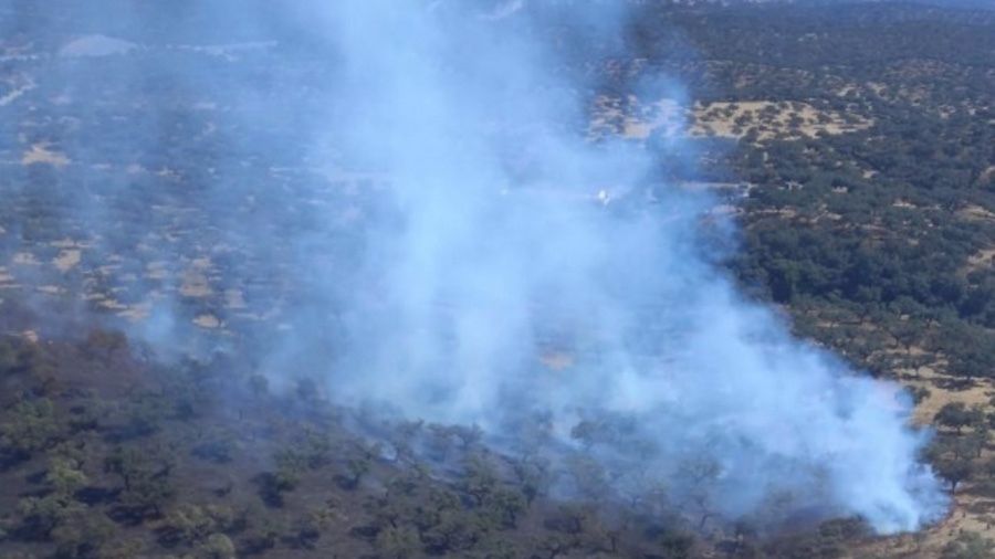 El Plan Infoca da por extinguido el incendio forestal de Santa Olalla del Cala