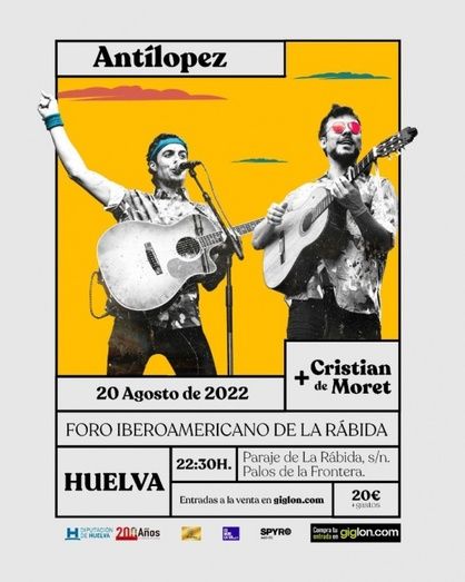 Huelva24 te invita al concierto de Antílopez y Cristian de Moret en el Foro