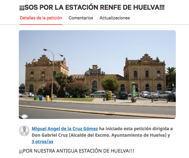 El runrún: Huelva se moviliza por su antigua estación