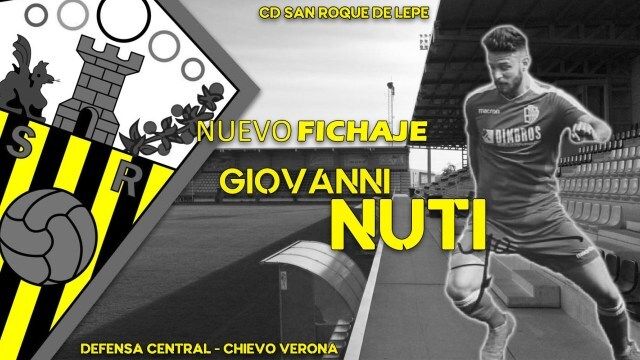 El central italiano Giovanni Nuti llega cedido al San Roque por el Chievo Verona