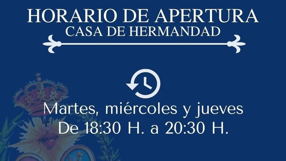 La Casa Hermandad de la Victoria informa de sus horarios de apertura