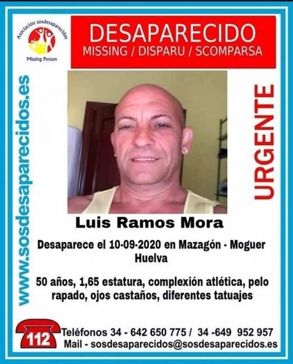 Alertan de la desaparición de un hombre de 50 años en Mazagón