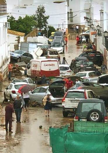 La Diputación ofrece sus medios para restablecer la situación tras la fuerte tormenta