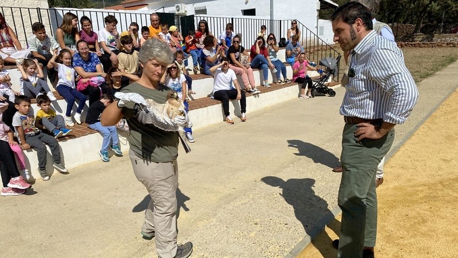 Sueltan en Cañaveral de León un águila calzada rehabilitada en Marismas del Odiel