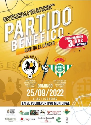 Los veteranos del Betis se miden contra el cáncer a los del Escacena y el Paterna del Campo