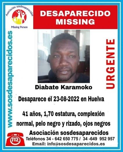 Denuncian la desaparición de un jornalero que trabajaba en Huelva y que fue visto por última vez el 23 de agosto
