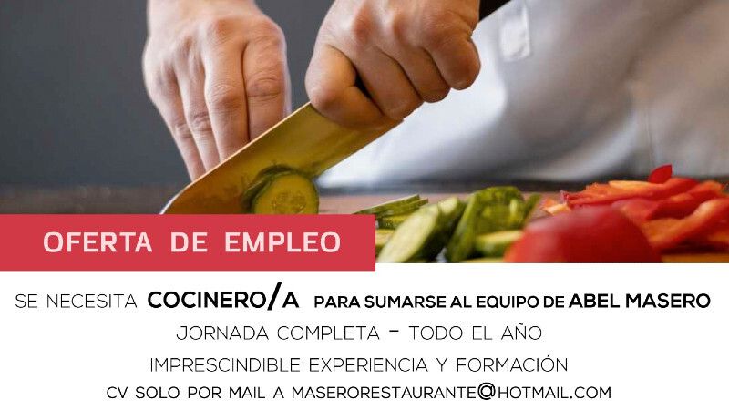 El restaurante Masero busca un cocinero para su plantilla