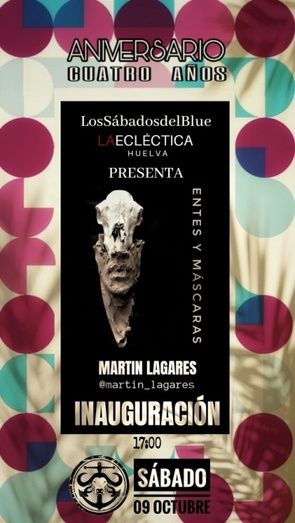 Martín Lagares expone las 19 esculturas de 'Entes y máscaras' en Blue Ox Huelva