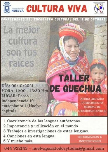 La capital acogerá un taller de quechua y un encuentro multicultural con motivo de La Hispanidad