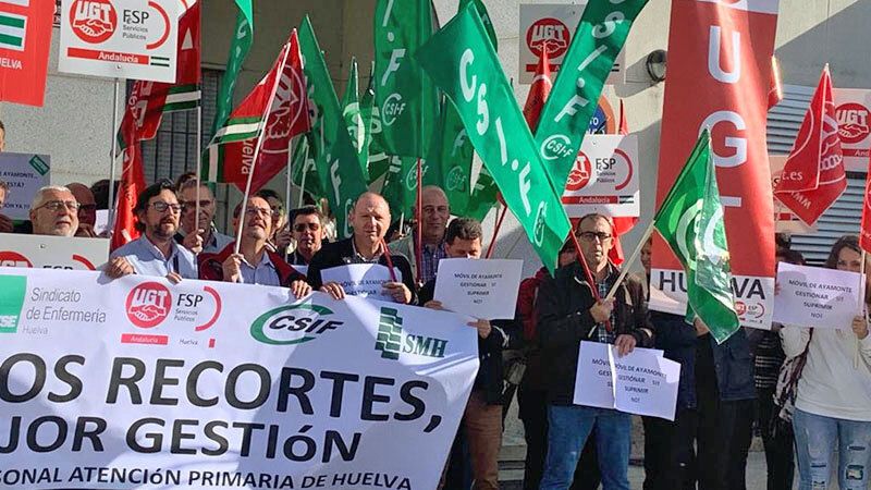 Unidad sindical para pedir al SAS soluciones al 'caos' laboral y asistencial de la sanidad pública
