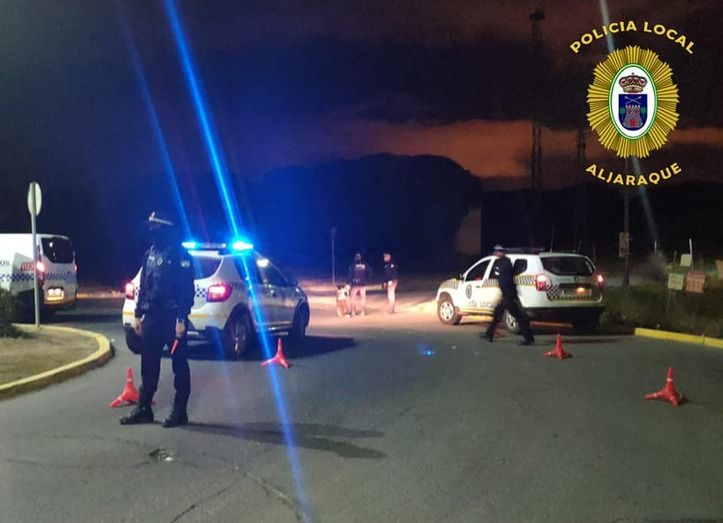 Sancionan en Aljaraque a un conductor que incumplía el toque de queda con una elevadísima tasa de alcoholemia