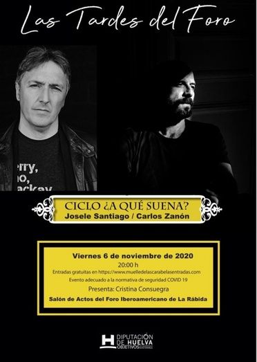 Josele Santiago y Carlos Zanón clausuran en el Foro de La Rábida el ciclo de diálogo música-literatura '¿A qué suena…?’