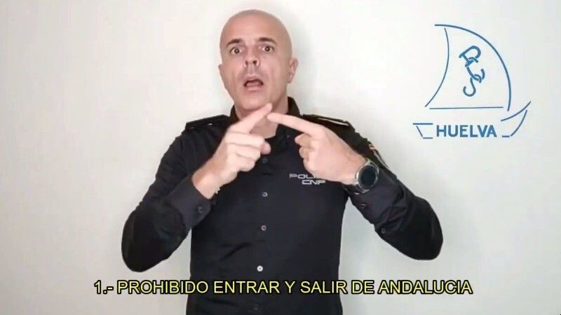 La Policía Nacional de Huelva elabora un vídeo para explicar en lengua de signos las nuevas medidas contra el Covid-19