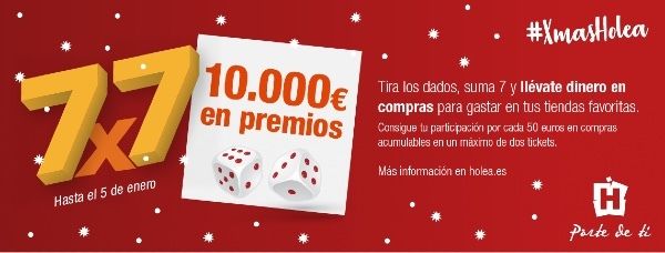 Holea abre el Black Friday repartiendo 10.000 euros en premios hasta el 5 de enero