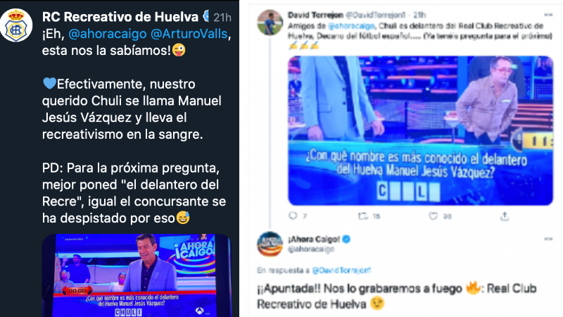 El runrún: La pregunta de 'Ahora Caigo' que no gustó en Huelva