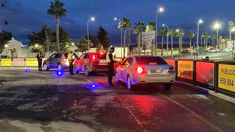 Localizan en Lepe tras una persecución un coche robado el pasado fin de semana en Badajoz