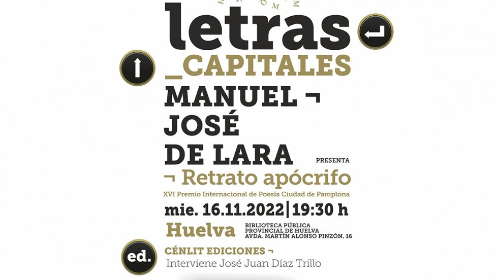 Manuel José de Lara presenta en Huelva su poemario 'Retrato apócrifo'