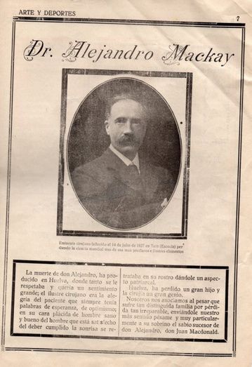 William Alexander Mackay, “el más modesto y el más entusiasta hijo adoptivo de la Gloriosa Onuba”